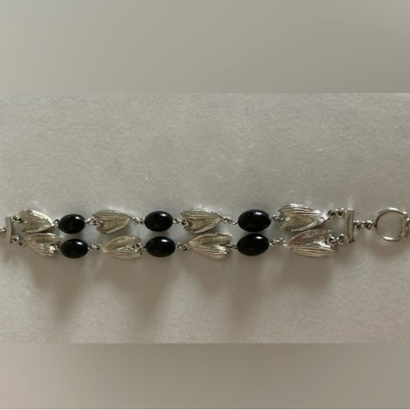 Vintage Silver and Black Bracelet - Picture 10 of 15